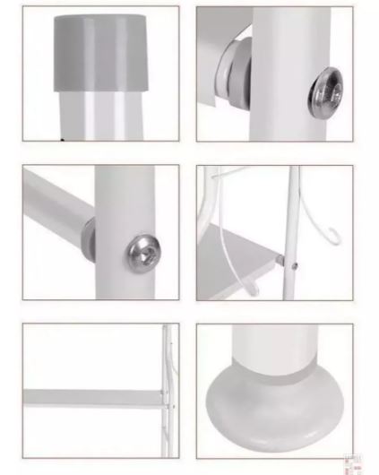 Estante Organizador de Bano 3 Niveles - Metal Blanco