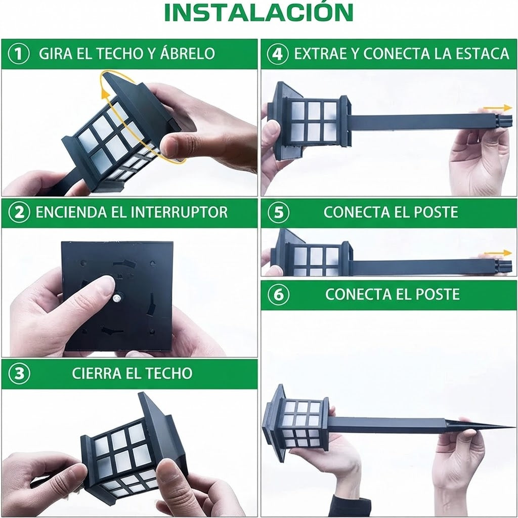 Pack 2 Lámparas Solares LED para Jardín