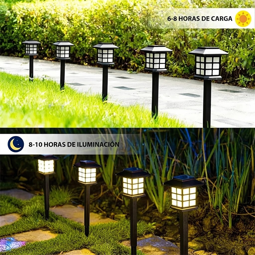 Pack 2 Lámparas Solares LED para Jardín