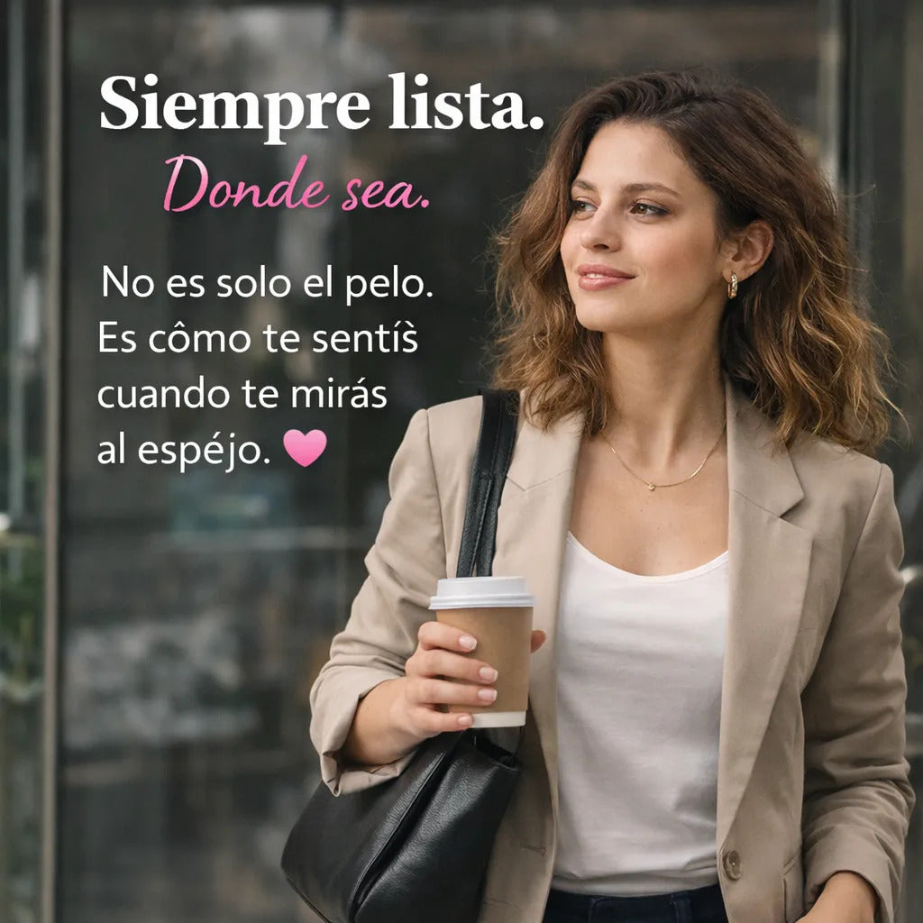 Peine Anti-Frizz Portátil Recargable