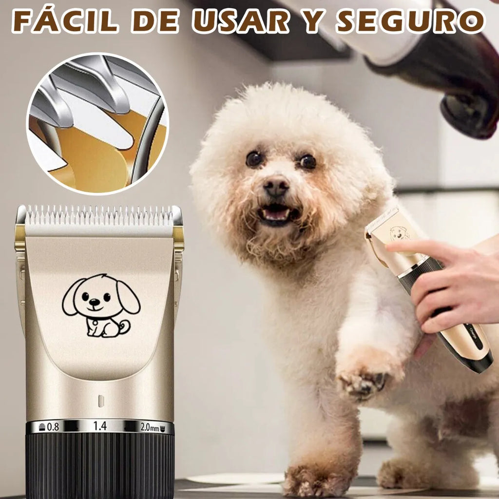 Cortapelos Eléctrico para Mascotas – Silencioso, Recargable USB