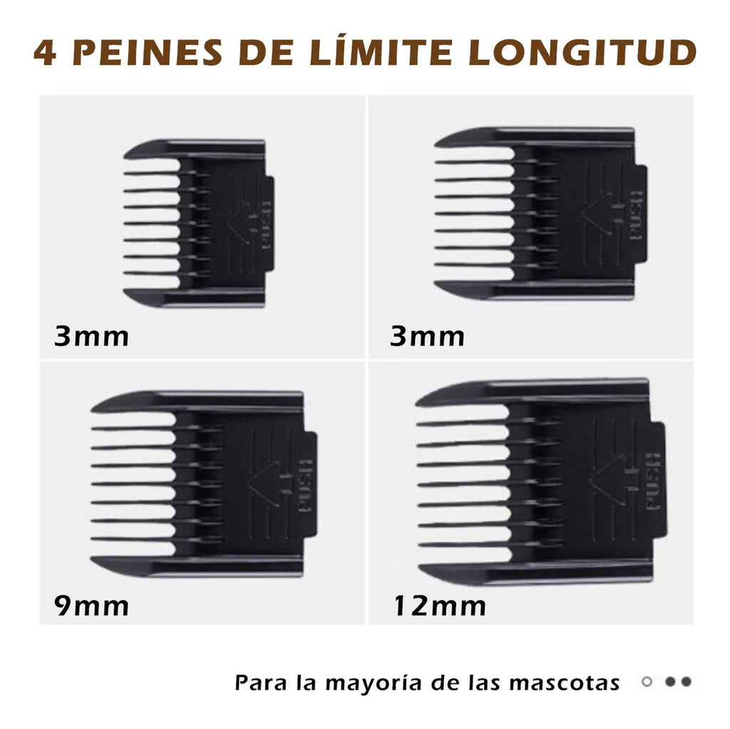 Cortapelos Eléctrico para Mascotas – Silencioso, Recargable USB