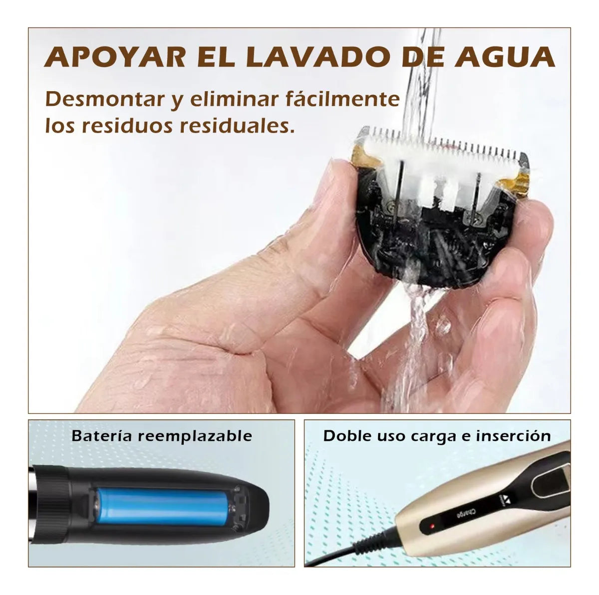 Cortapelos Eléctrico para Mascotas – Silencioso, Recargable USB